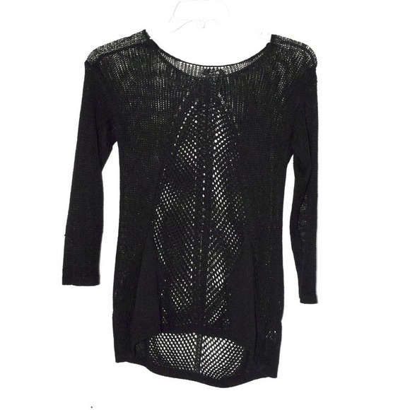 Apt 9 - Black see through loose knit Tunic sweater women's size Medium - Picture 3 of 4